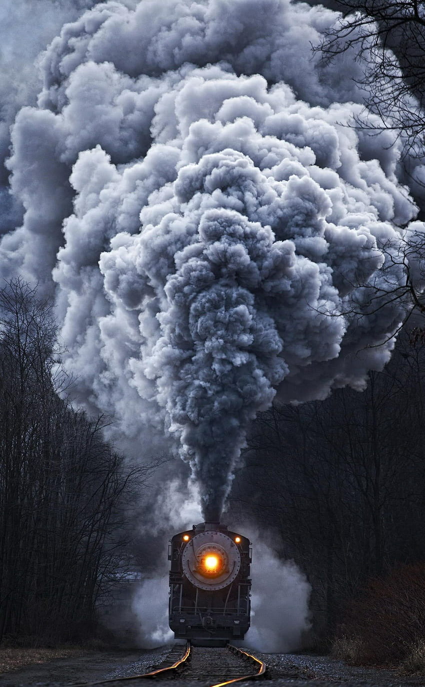 Kereta hitam dan abu-abu , alam, kereta api, tampilan potret, Mesin Uap wallpaper ponsel HD