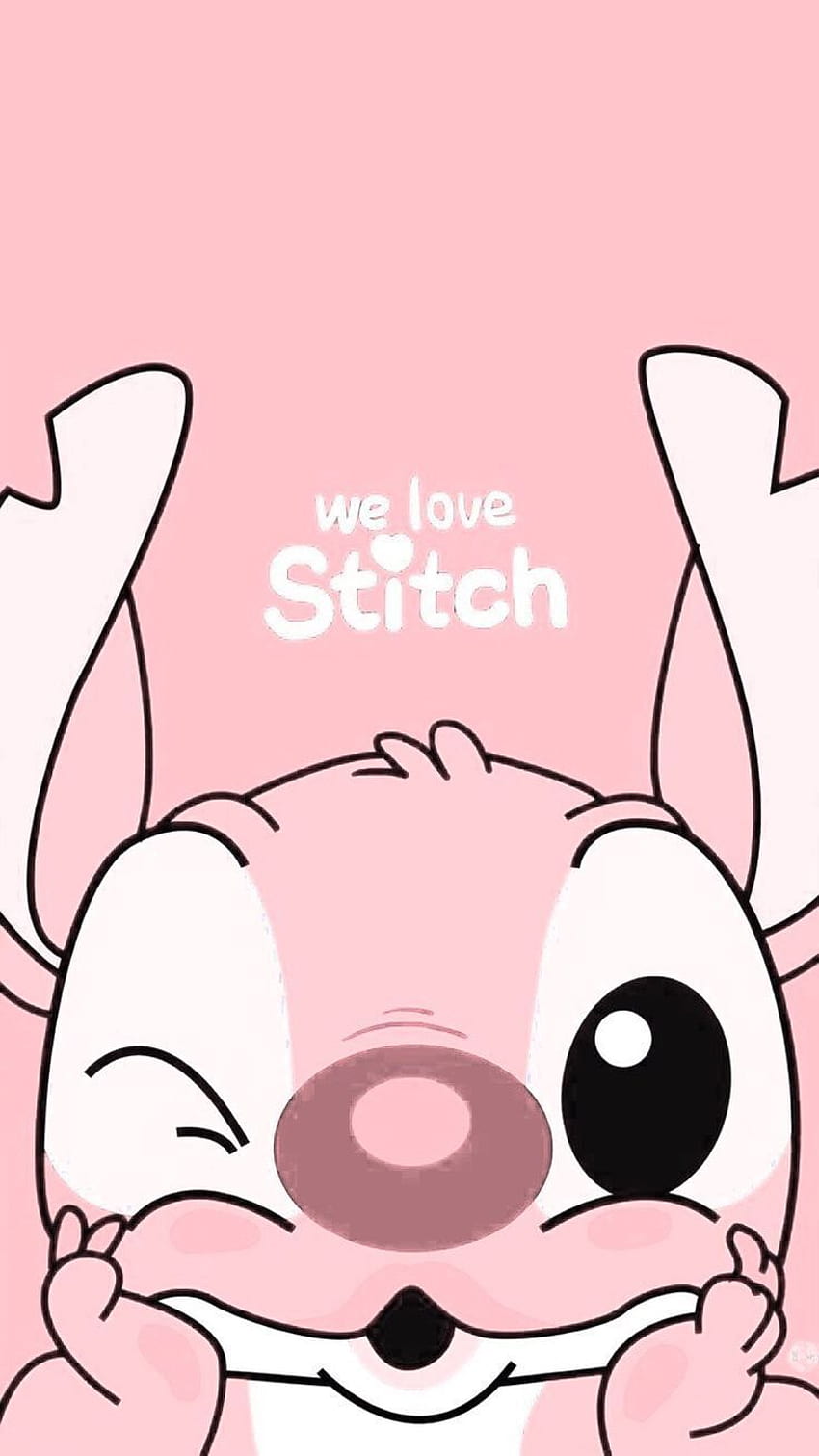 Me encanta ROZE Stitch fondo de pantalla del teléfono
