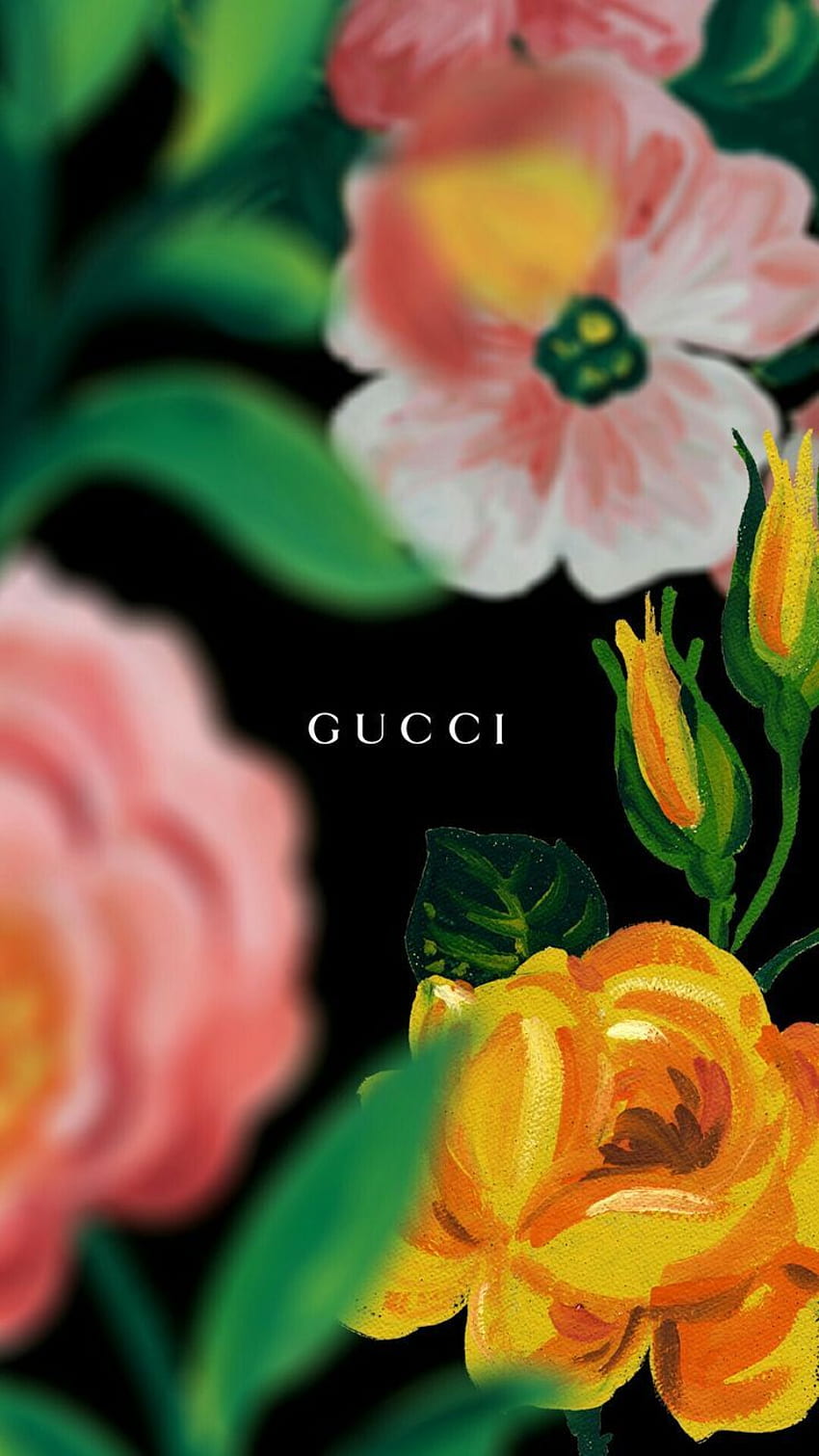 พื้นหลังลายดอกไม้สุดเจ๋ง - พื้นหลัง iPhone ของ Gucci วอลล์เปเปอร์โทรศัพท์ HD