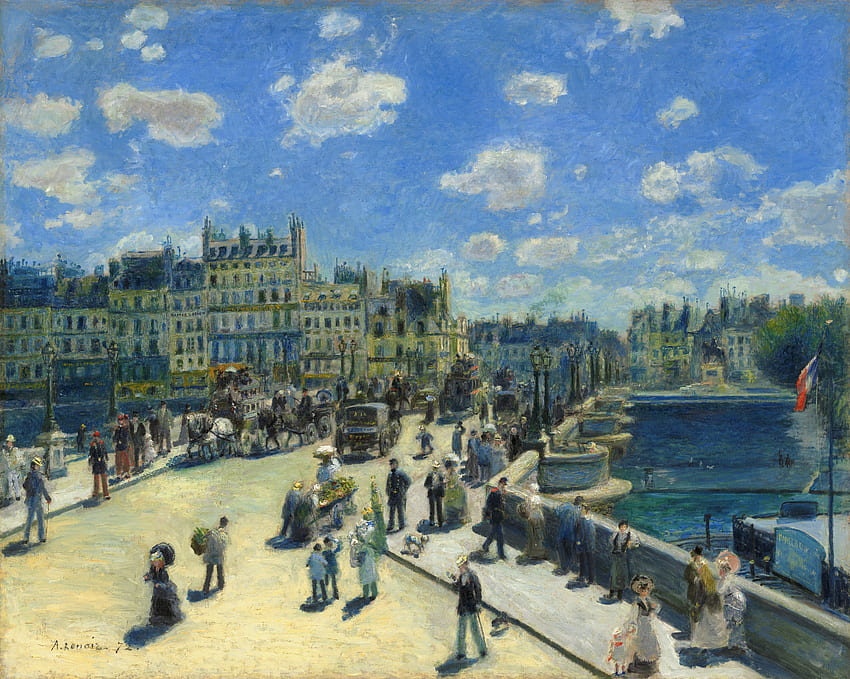 Auguste Renoir - Pont Neuf, Paris - Google Art, Renoir Painting HD wallpaper