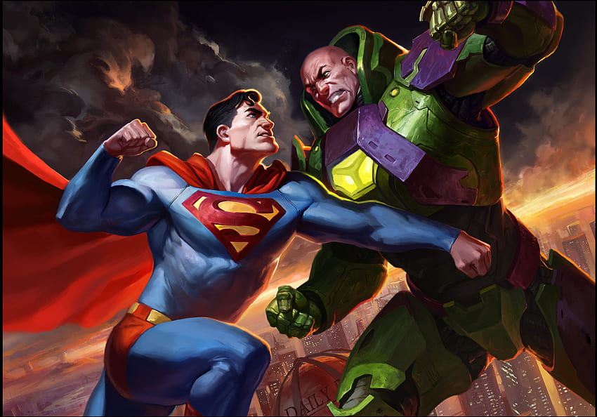 Superman vs lex luther, komik dc, karya seni Wallpaper HD