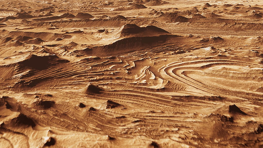 火星の高解像度。 火星。 火星表面, 火星, 高地, 地質学 高画質の壁紙