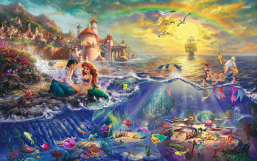The Little Mermaid, Ariel and Eric HD wallpaper