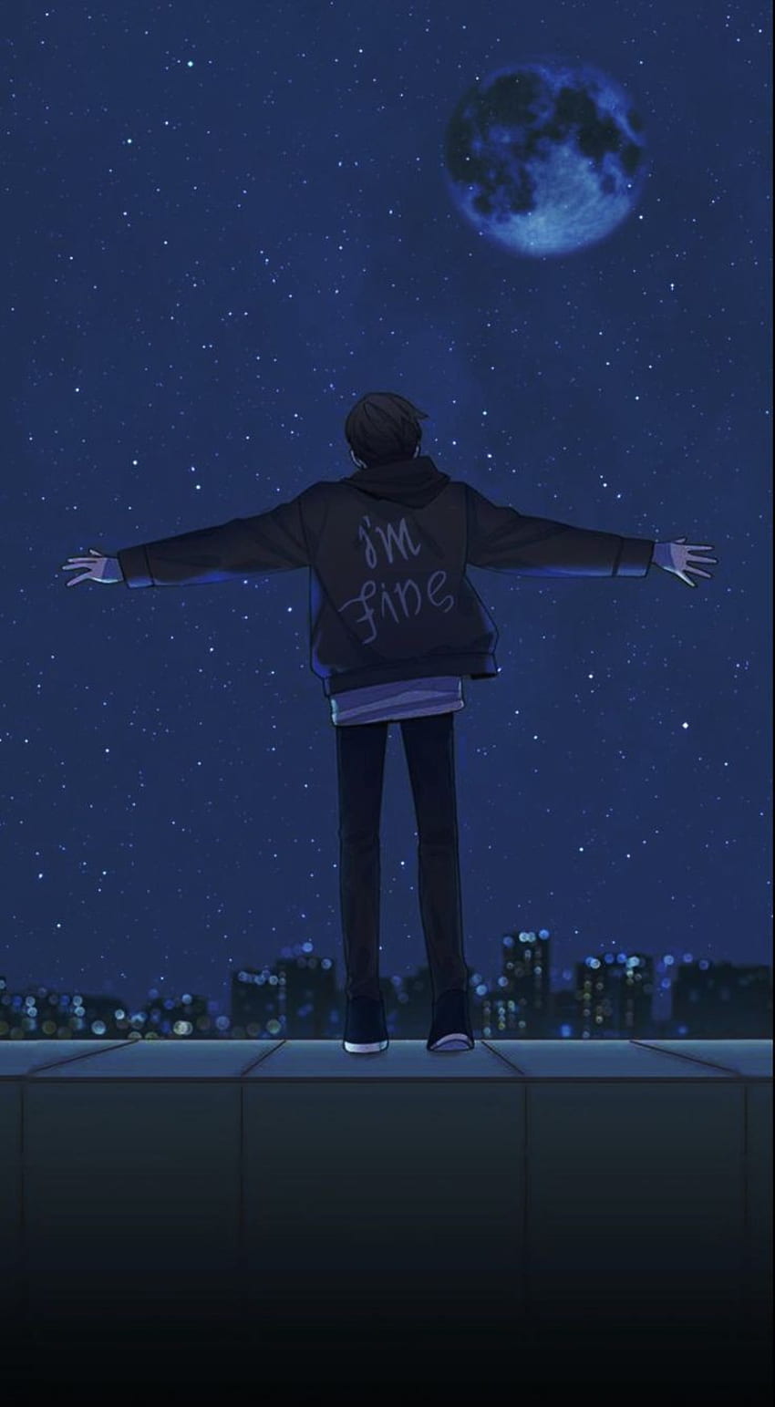 Anime, sky, standing HD phone wallpaper