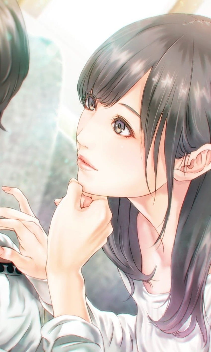 Anime Couple, Romance, Semi Realistic, Cute, Brown - Romantic, Sweet Anime  HD phone wallpaper | Pxfuel
