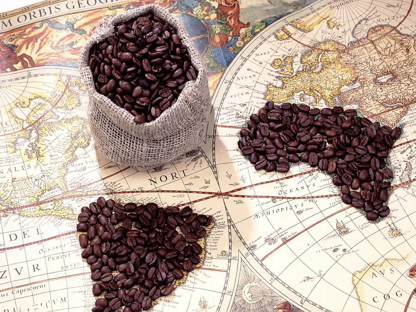 Food, Coffee, Grains, Bag, Map, Grain, Sack HD wallpaper