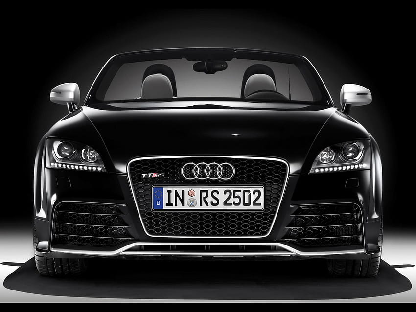 Audi TT RS Cabrio, tuning, black, car, tt rs, cabrio, audi HD wallpaper
