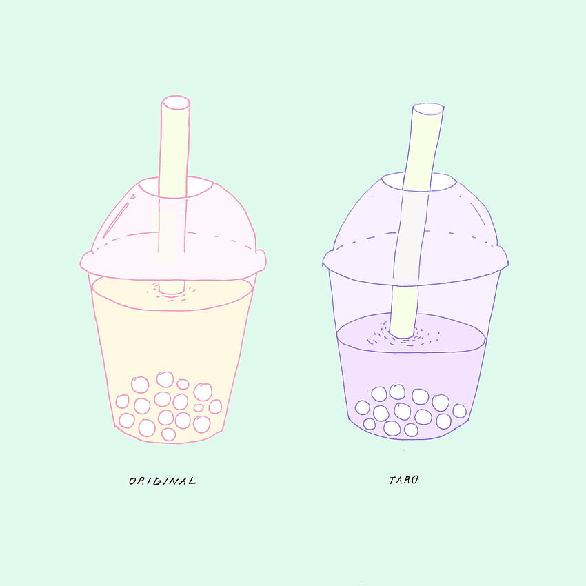 Bubble Tea Aesthetic - Iced Matcha Tea, Bubble Tea Anime HD phone wallpaper