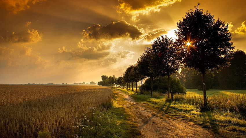 Countryside sunset 4170 [] for your , Mobile & Tablet. Explore Beautiful Country . Beautiful and Background, Beautiful Background , Beautiful HD wallpaper