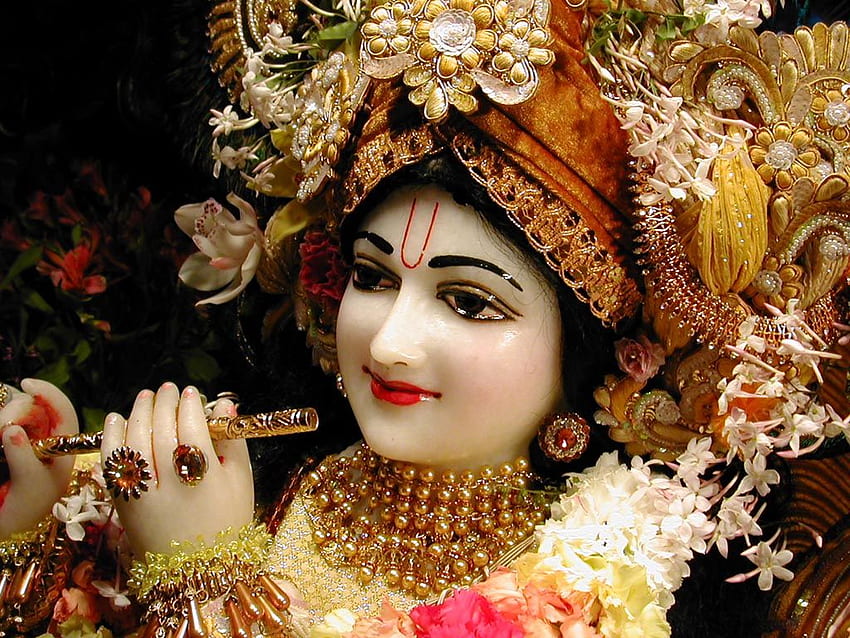 Pendant Krishna Janmashtami Vrindavan, Gokul, Mathura sont décorés de lumières, de drapeaux et. Seigneur Krishna, Seigneur Krishna, Seigneur Krishna Fond d'écran HD