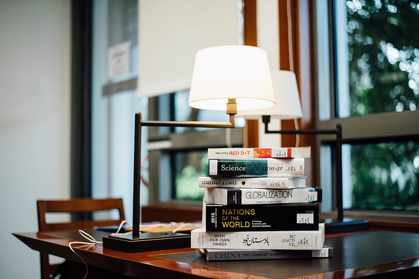 Books, , , Lamp, Table HD wallpaper