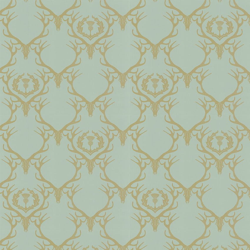 Deer Damask Duckegg by Barneby Gates. · In stock, Green Damask HD phone wallpaper