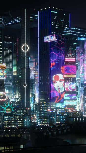 Anime City Phone Wallpaper  Mobile Abyss