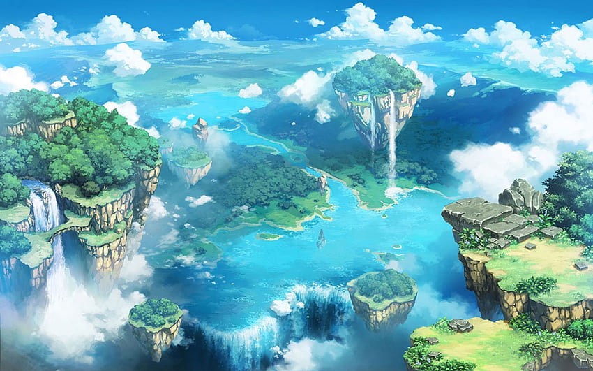 sky anime - Tìm với Google. Cảnh đẹp. Anime, World Landscape HD wallpaper