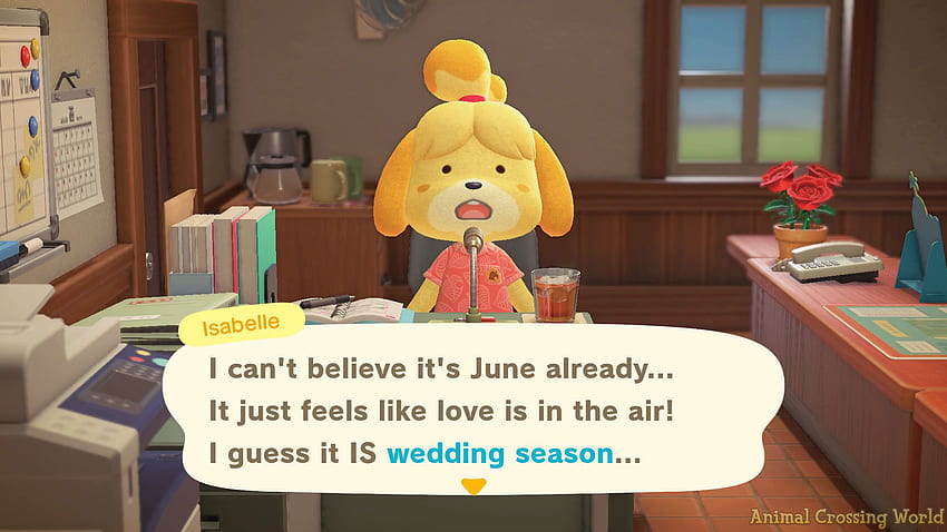 Wedding Season Event Guide: How To Get Wedding Items & Max Heart Crystals in Animal Crossing: New Horizons, Isabelle HD wallpaper
