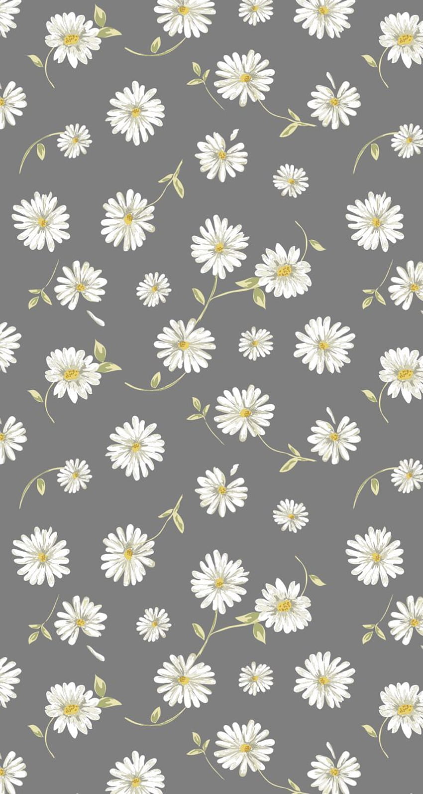 Premium Vector  Seamless pattern with daisy flowers cute pastel floral  background