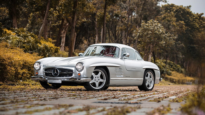Cars, Side View, Amg, Mercedes-Benz, Silver, Silvery, 300Sl, W198 HD wallpaper