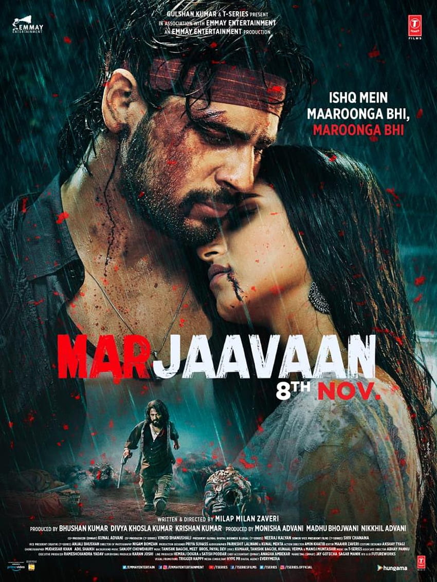 Poster Film Marjaavaan & Tampilan Pertama Akan Datang wallpaper ponsel HD