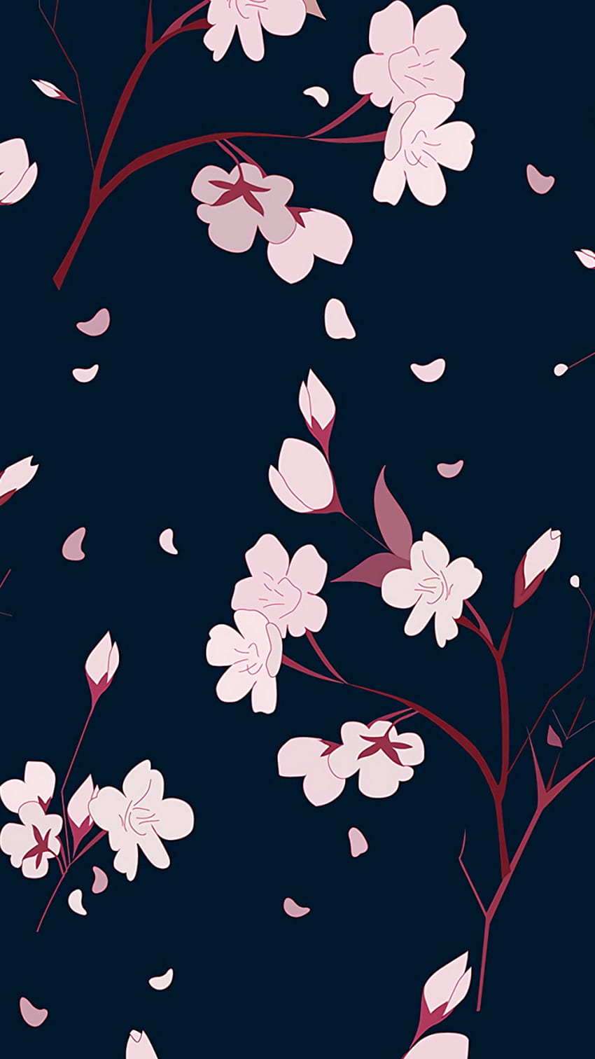 Bunga merah muda, pola, abstrak, , iphone 7, iPhone 8, Pola Bunga Merah Muda wallpaper ponsel HD