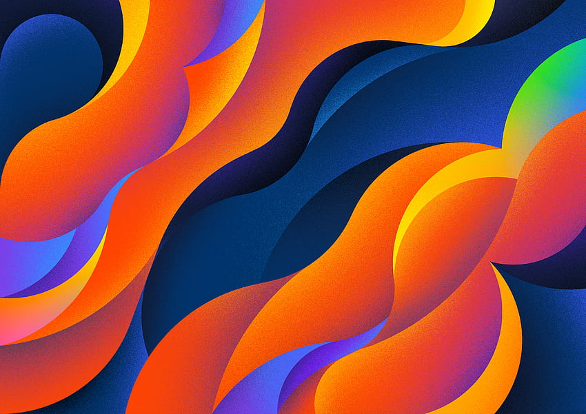 Bunter Hintergrund, Textur, mehrfarbig, orange, Illustration, abstrakt, zweifarbig HD-Hintergrundbild