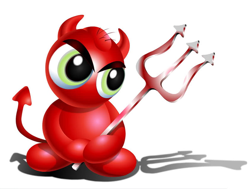 Little devil cartoon, devil, cartoon, little, red HD wallpaper | Pxfuel