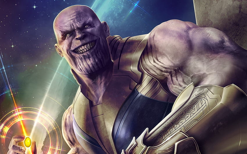Thanos, arte, film del 2018, supereroi, Avengers Infinity War per con risoluzione . Alta qualità, pietra mentale Sfondo HD