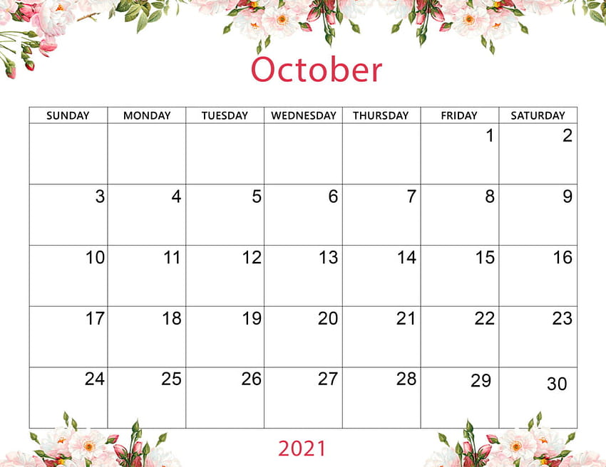 Kalender Lucu & Kertas Dinding Oktober 2021 Wallpaper HD