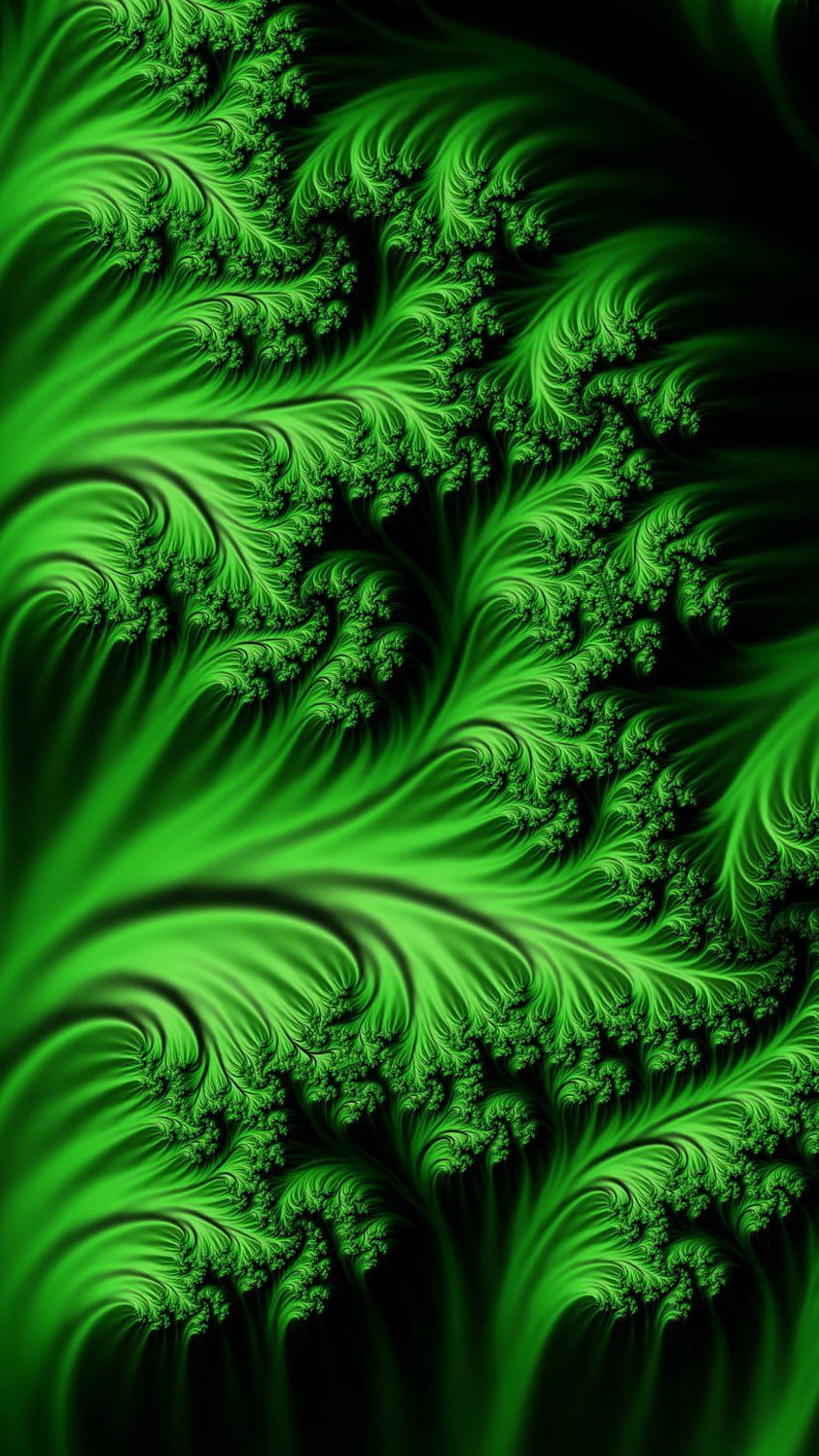 Зелен цвят, Зелено цветно изкуство, Зелено изкуство HD тапет за телефон