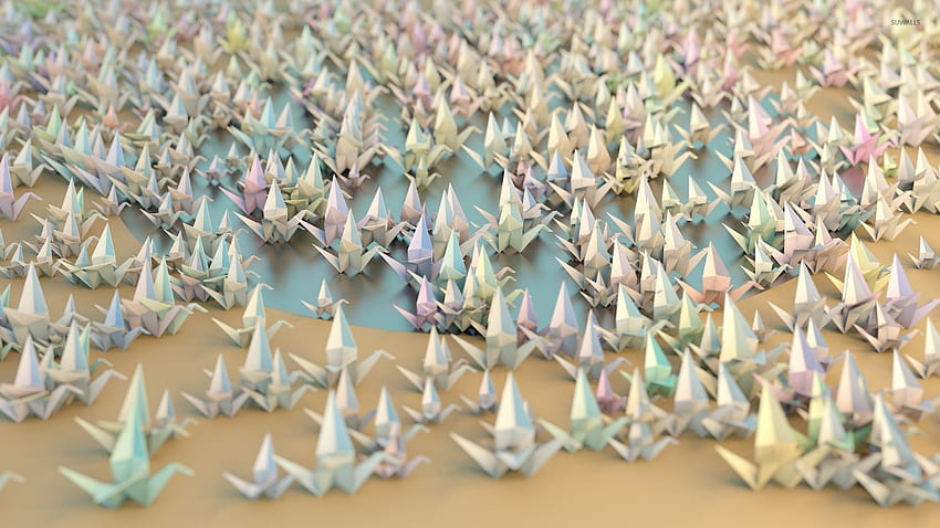 Origami cranes [3] - graphy HD wallpaper