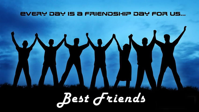 Beste Freundesgruppe .jpeg (1360×768). Tag der Freundschaft, Freund-Silhouetten HD-Hintergrundbild