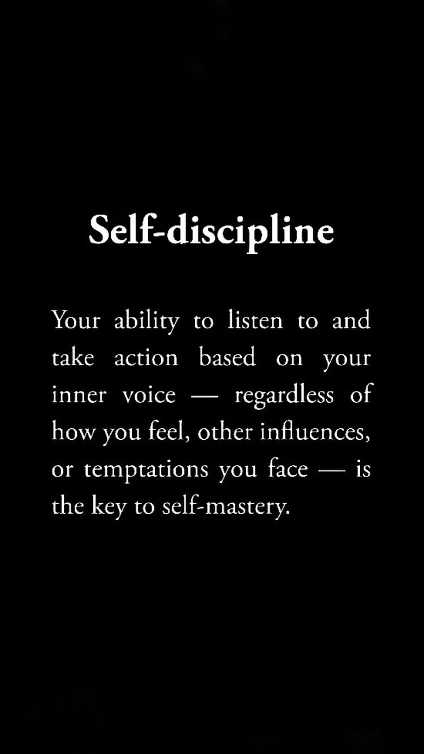 Self Discipline. How Are You Feeling, Morning Motivation, Self Discipline HD phone wallpaper