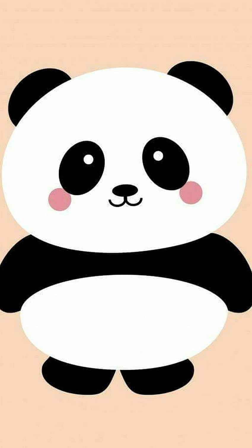 Сладка анимационна панда, сладка панда любов HD тапет за телефон