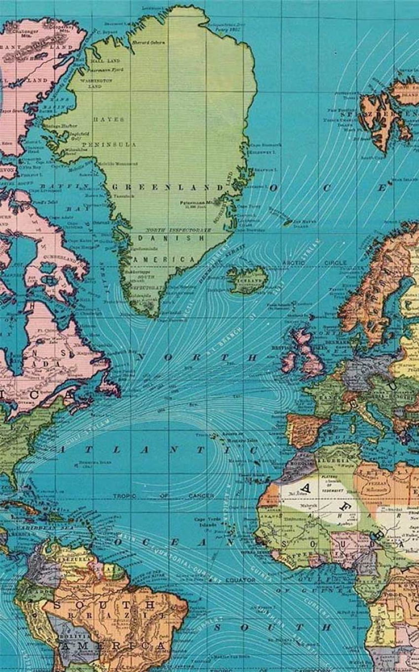 Mapa mundial - Idea, iPhone, Esquemas de color, Resumen de mapa fondo de pantalla del teléfono