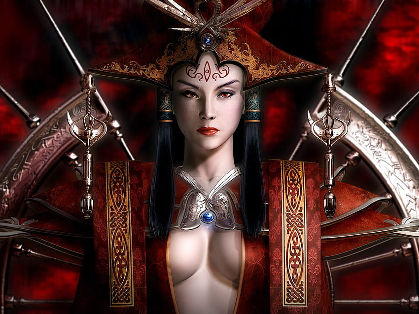 Chinesische Königin, Projekt a3, heiß, chinesisch, Mädchen, Anime, Fantasie, Videospiel, Königin, Krieger HD-Hintergrundbild