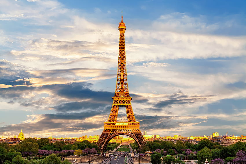 都市, パリ, エッフェル塔, フランス, 光景, ランドマーク 高画質の壁紙