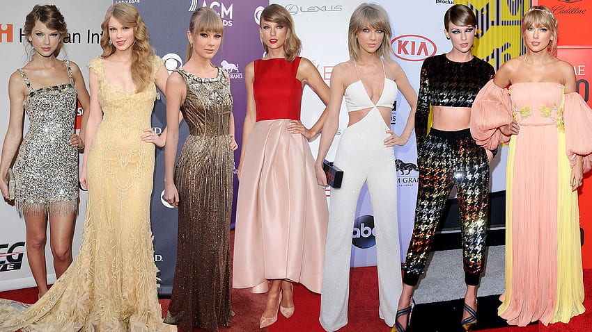 Od dziewczyny ze wsi do popowej divy: odkrywanie ewolucji stylu Taylor Swift na czerwonym dywanie , czerwony album Taylor Swift Tapeta HD
