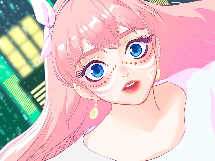 Download Belle Anime Pink Hair Wallpaper  Wallpaperscom