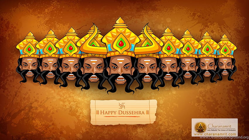 怒っているラーバン 10 頭のスタイリッシュな、これ Dussehra 祭。 背景、ラーヴァナスラ 高画質の壁紙