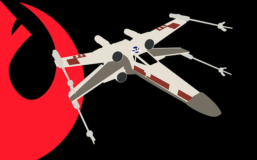 Weißes und graues Star Wars Flugzeug Poster, Star Wars, X Wing, Rebellenallianz HD-Hintergrundbild