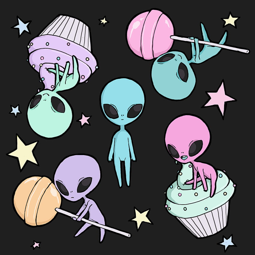 Pastel Cubes. Alien drawings, Alien aesthetic, Art, Cute UFO HD phone wallpaper