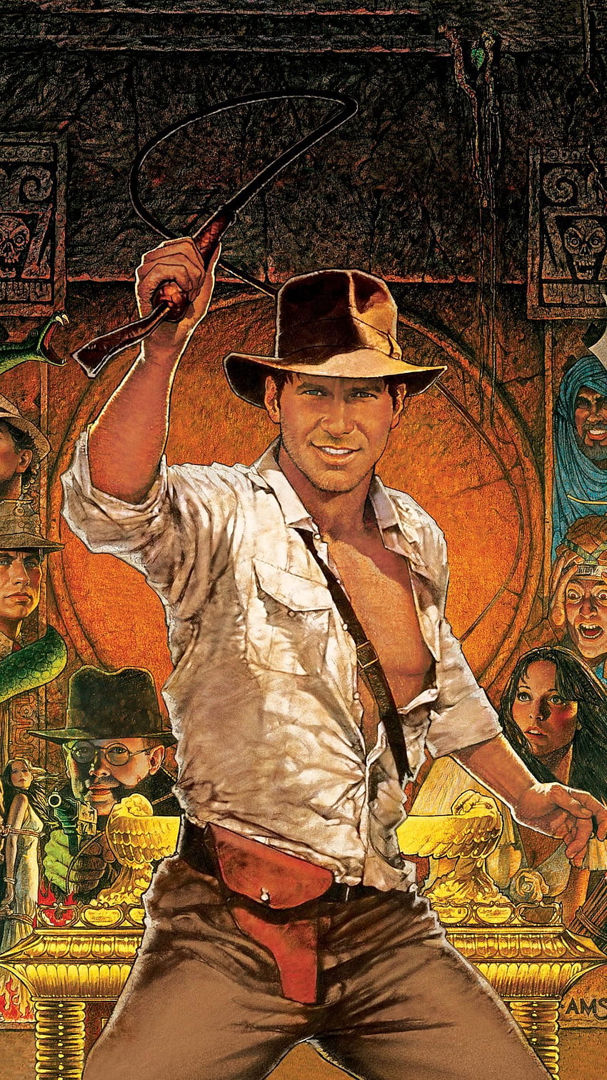 Poszukiwacze zaginionej arki (1981) tel. Filmomania. Kultowe plakaty filmowe, Kultowe filmy, Filmy Indiana Jones, Indiana Jones Art Tapeta na telefon HD