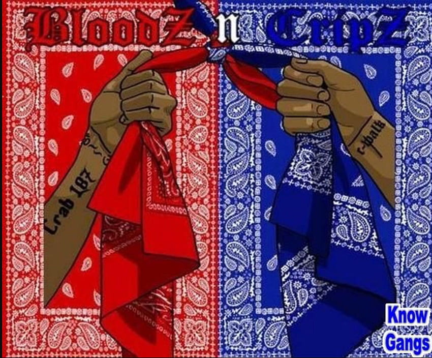 Dit zijn de bekendste Gangs van Amerika. Ze vechten met elkaar voor, Blood Gang HD wallpaper