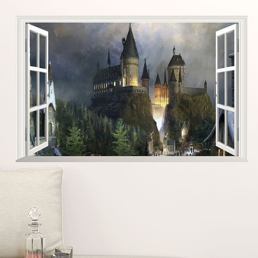 Adesivi murali della scuola di Harry Potter Hogwarts castello magico, scenario di Harry Potter Sfondo del telefono HD