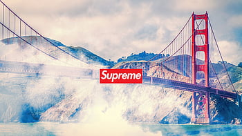 Supreme logo, supreme, nature, landscape HD wallpaper