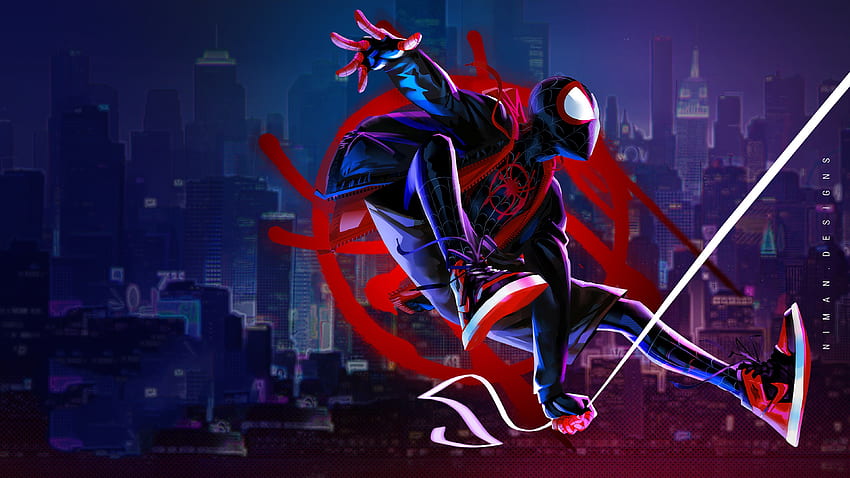 Miles Morales, Spider Man: In den Spinnenvers HD-Hintergrundbild