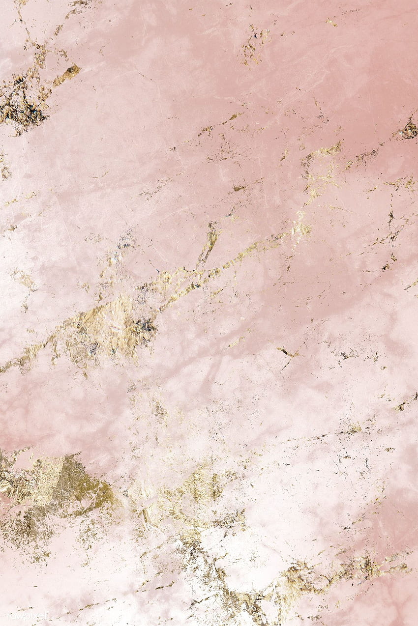 พรีเมี่ยมพื้นหลังหินอ่อนสีชมพูและสีทอง Pink Glitter Marble วอลล์เปเปอร์โทรศัพท์ HD