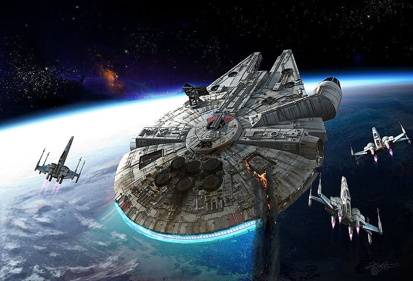 Star Wars Millennium Falcon, Star Wars, Falcon Междузвездни войни HD тапет
