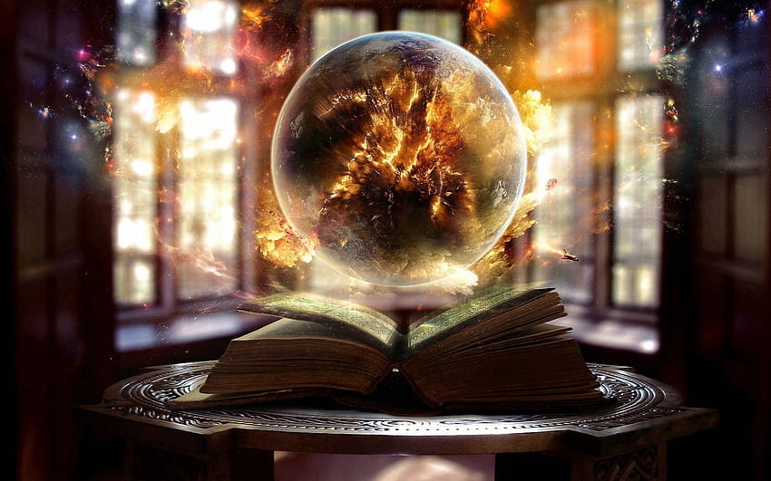 Magie, Fantasie, Ball, Buch, Hexerei, Zauberei HD-Hintergrundbild