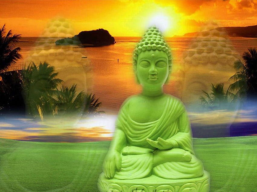Buddha, Green Buddha HD wallpaper