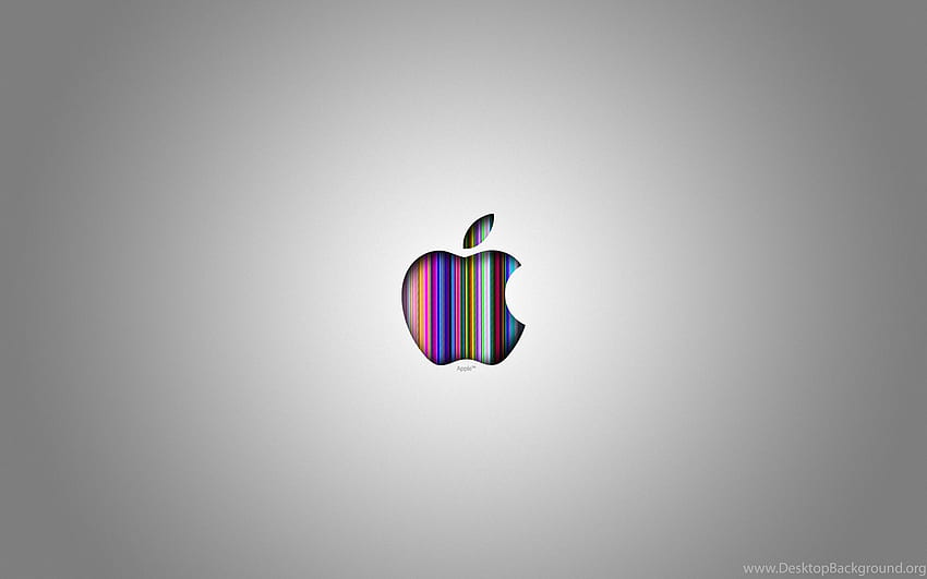 Mac con logo colorato Apple, Macbook con logo Apple Sfondo HD